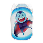 Cute Dracula Print Mesh Laundry Hamper