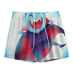 Cute Dracula Print Mesh Shorts