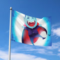 Cute Dracula Print Polyester Flag