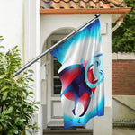 Cute Dracula Print Polyester Flag