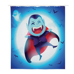 Cute Dracula Print Polyester Shower Curtain