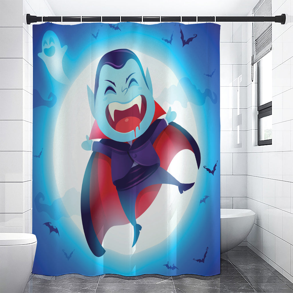 Cute Dracula Print Premium Shower Curtain