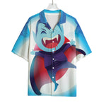 Cute Dracula Print Rayon Hawaiian Shirt