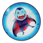 Cute Dracula Print Round Floor Mat