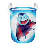 Cute Dracula Print Round Laundry Basket