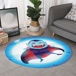 Cute Dracula Print Round Rug