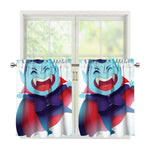 Cute Dracula Print Tier Curtains