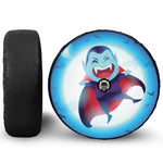 Cute Dracula Print Tire Cover With Camera Hole