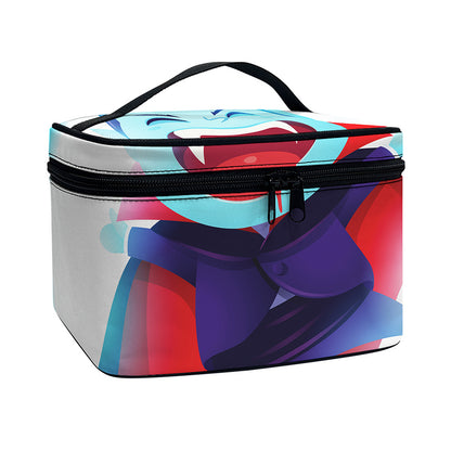 Cute Dracula Print Travel Makeup Bag