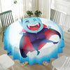 Cute Dracula Print Waterproof Round Tablecloth