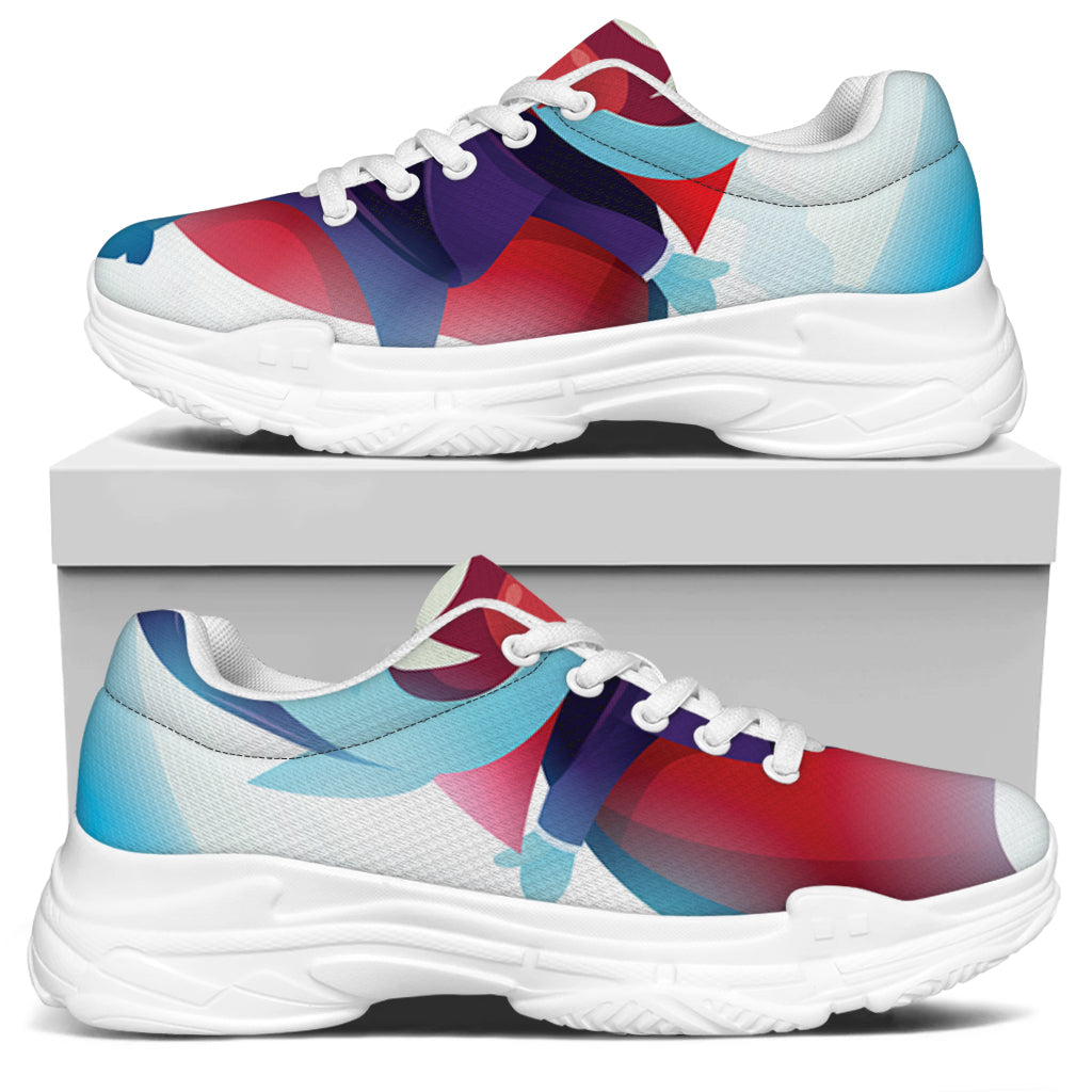 Cute Dracula Print White Chunky Shoes