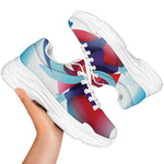 Cute Dracula Print White Chunky Shoes