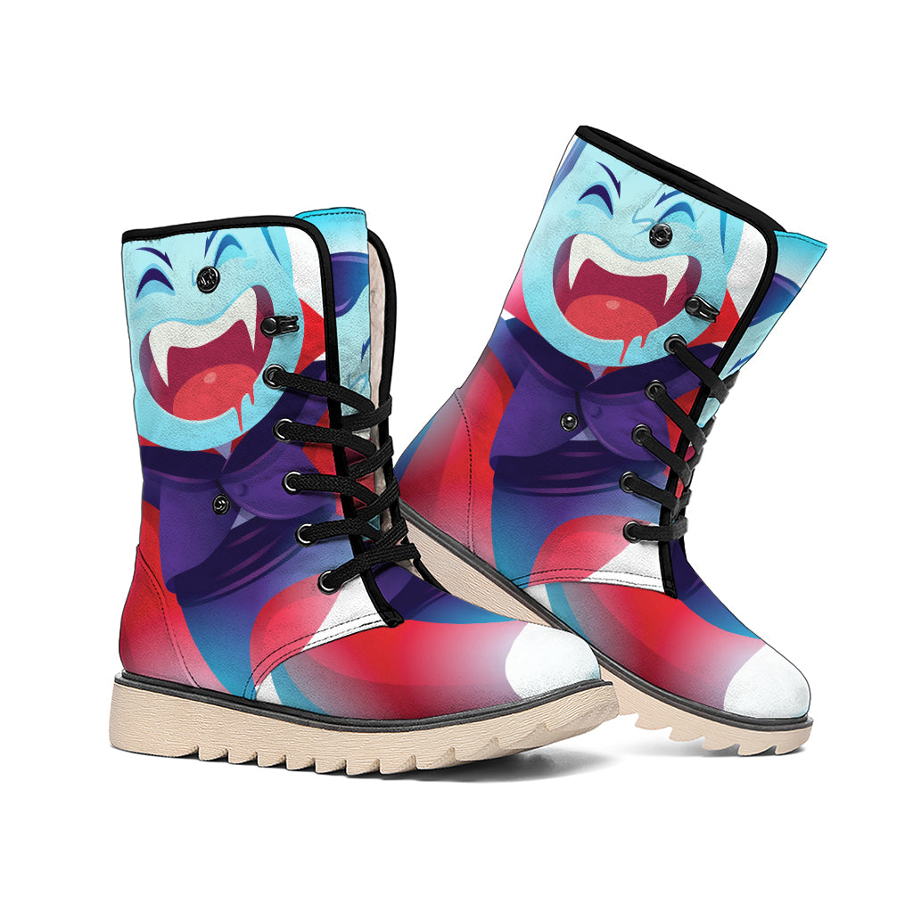 Cute Dracula Print Winter Boots