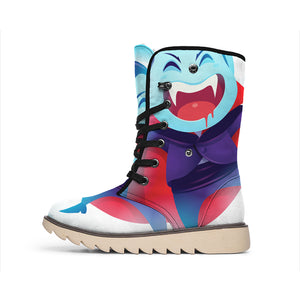 Cute Dracula Print Winter Boots