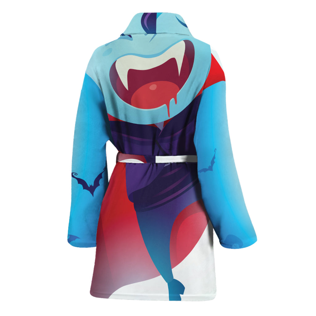 Cute Dracula Print Women's Bathrobe