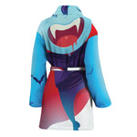 Cute Dracula Print Women's Bathrobe