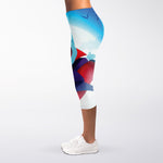 Cute Dracula Print Women's Capri Leggings