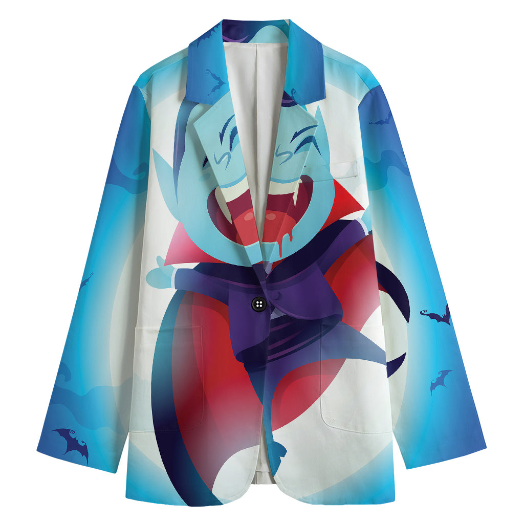 Cute Dracula Print Women's Cotton Blazer