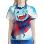 Cute Dracula Print Women's Polo Shirt