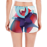 Cute Dracula Print Women's Split Running Shorts