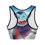 Cute Dracula Print Women's Sports Bra