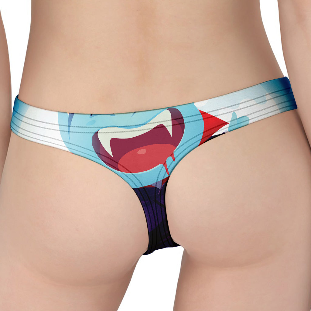 Cute Dracula Print Women's Thong