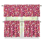 Cute Easter Eggs Pattern Print 3 Piece Kitchen Curtains