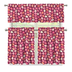 Cute Easter Eggs Pattern Print 3 Piece Kitchen Curtains