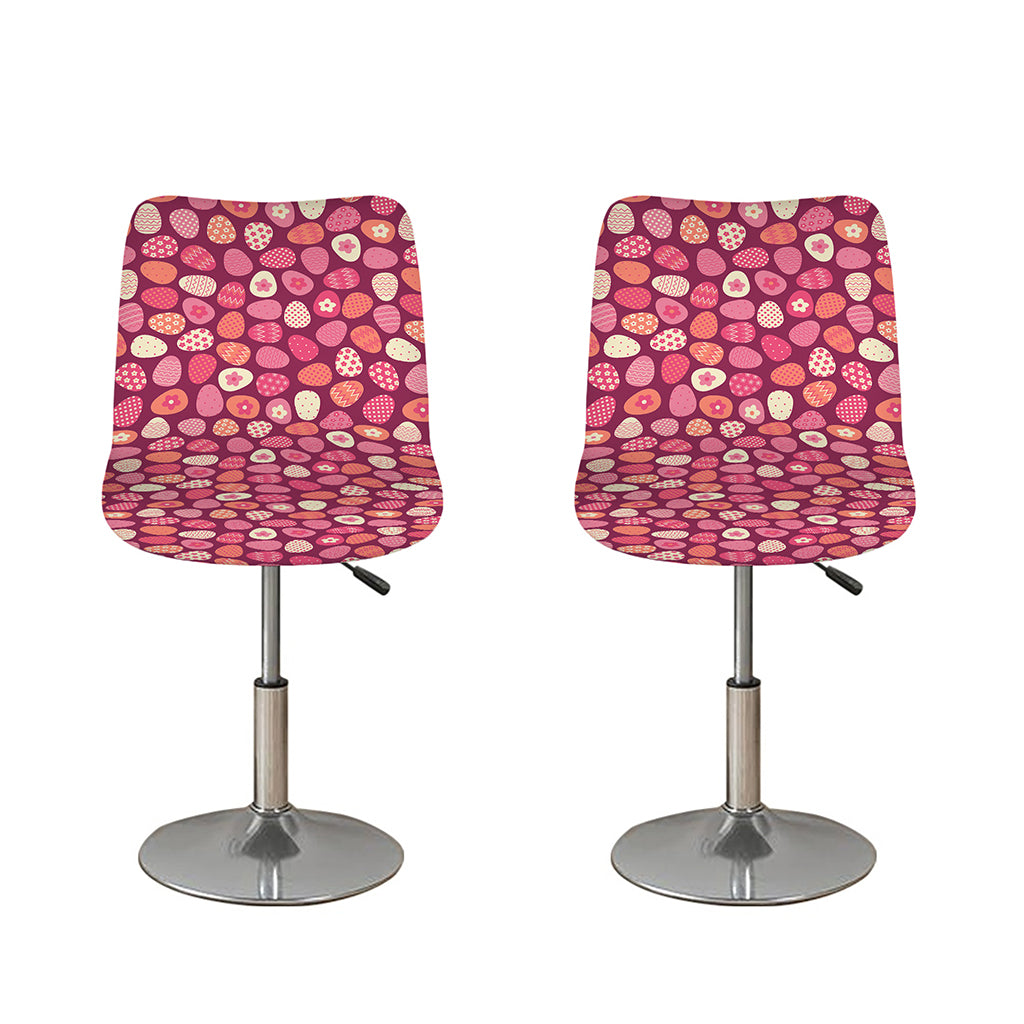 Cute Easter Eggs Pattern Print Bar Stool Covers