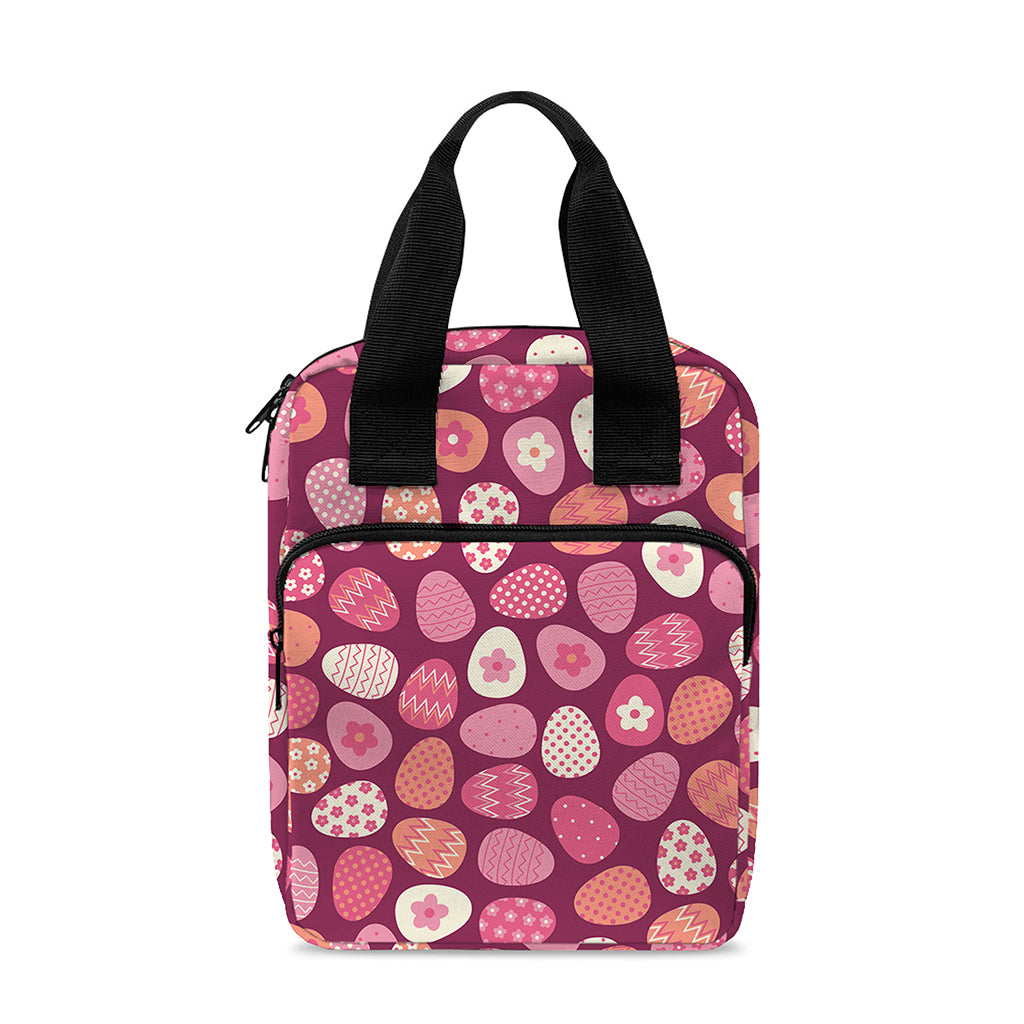 Cute Easter Eggs Pattern Print Bible Tote Bag
