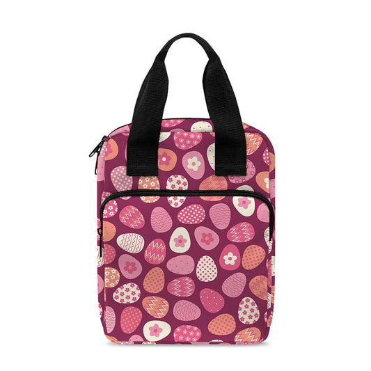 Cute Easter Eggs Pattern Print Bible Tote Bag