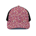 Cute Easter Eggs Pattern Print Black Mesh Trucker Hat