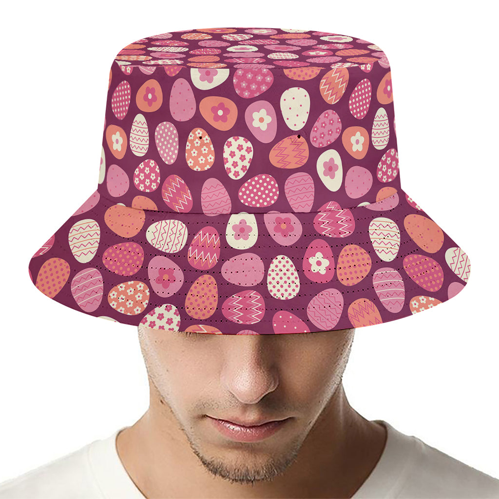 Cute Easter Eggs Pattern Print Bucket Hat