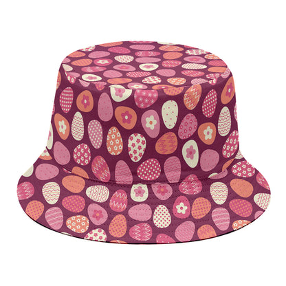 Cute Easter Eggs Pattern Print Bucket Hat