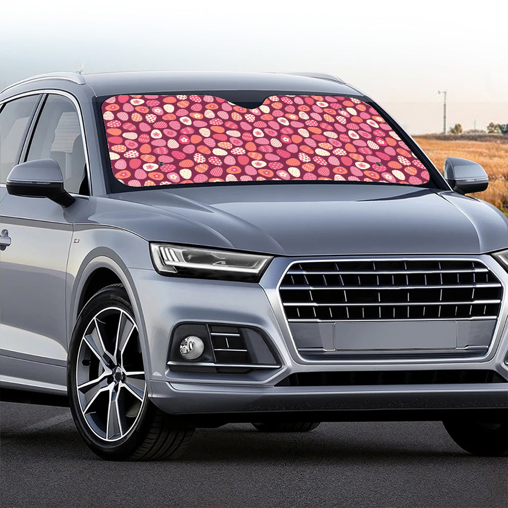 Cute Easter Eggs Pattern Print Car Windshield Sun Shade