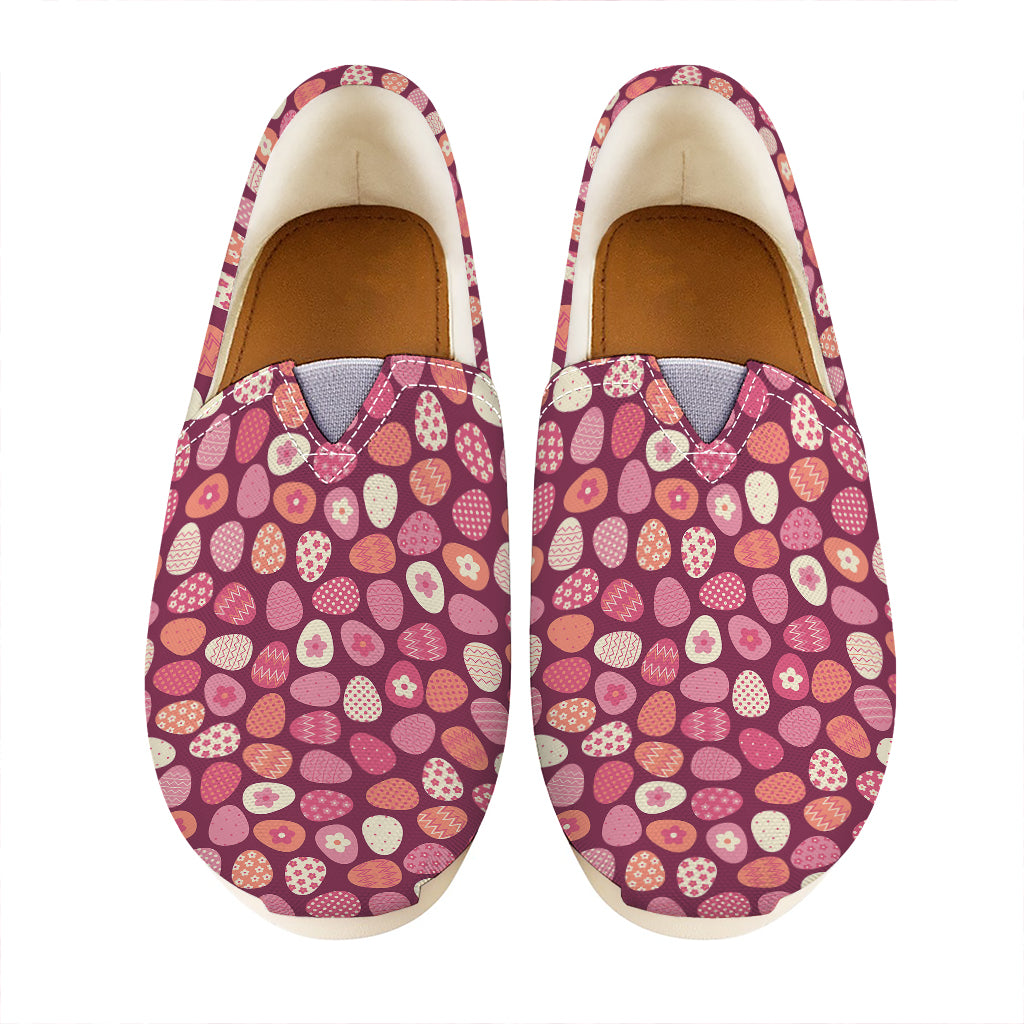Cute Easter Eggs Pattern Print Casual Shoes