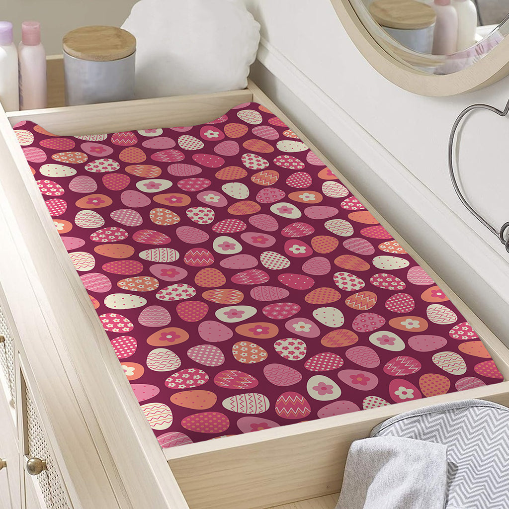 Cute Easter Eggs Pattern Print Changing Pad Cover