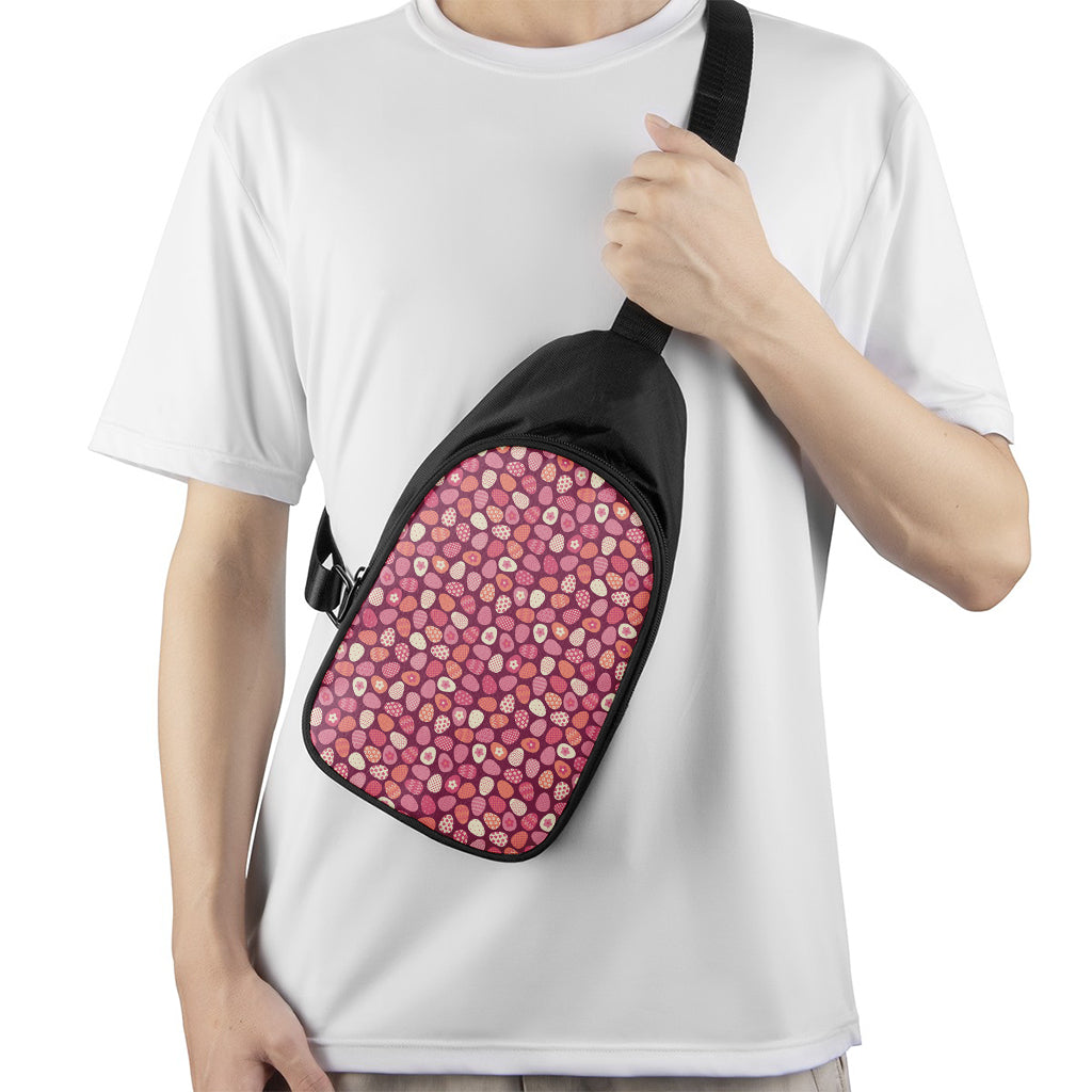 Cute Easter Eggs Pattern Print Chest Bag