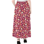Cute Easter Eggs Pattern Print Chiffon Maxi Skirt