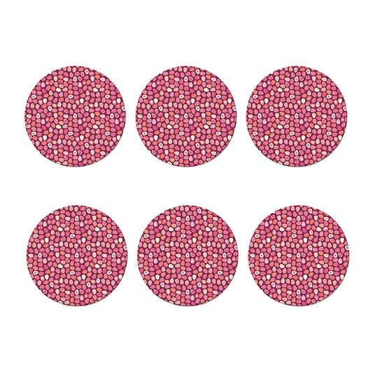 Cute Easter Eggs Pattern Print Coaster Set
