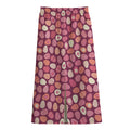 Cute Easter Eggs Pattern Print Cotton Front Slit Maxi Skirt