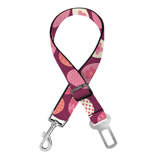 Cute Easter Eggs Pattern Print Dog Seat Belt