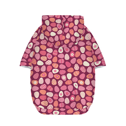 Cute Easter Eggs Pattern Print Dog Zip Up Hoodie