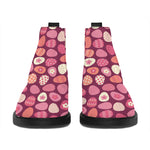 Cute Easter Eggs Pattern Print Flat Ankle Boots