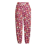 Cute Easter Eggs Pattern Print Fleece Lined Knit Pants