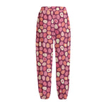 Cute Easter Eggs Pattern Print Fleece Lined Knit Pants