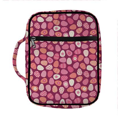 Cute Easter Eggs Pattern Print Front Pocket Bible Bag