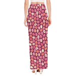Cute Easter Eggs Pattern Print High Slit Maxi Skirt