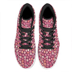 Cute Easter Eggs Pattern Print High Top Leather Sneakers