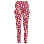 Cute Easter Eggs Pattern Print High-Waisted Pocket Leggings